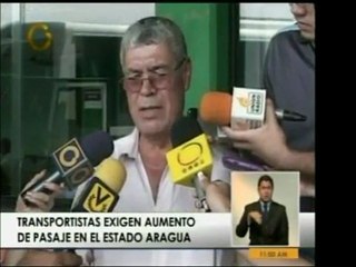 Transportistas de Aragua dicen que necesitan un aumento del