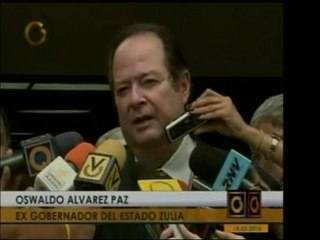 Oswaldo Alvarez Paz informa que defendió sus declaraciones e