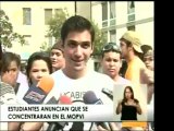 Movilización estudiantil se redirige al Mopvi para evitar la