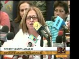 La diputada del PSUV Desirée Santos Amaral hace un llama a l