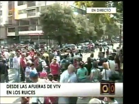Fuera de VTV hubo un conato de violencia entre oficialistas