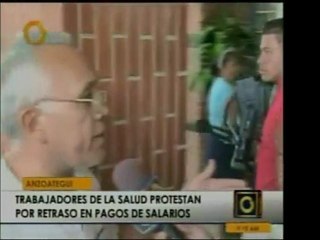 Empleados de la salud en Anzoátegui protestan por el pago de