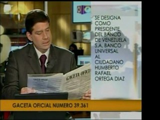Gaceta Oficial nombra al ciudadano Humberto Rafael Ortega Dí