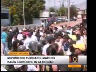 Estudiantes del Táchira llegaron a la sede de Corpoelec y Pa