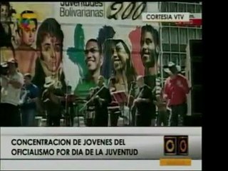La Juventud del PSUV se concentra para celebrar el Día de la