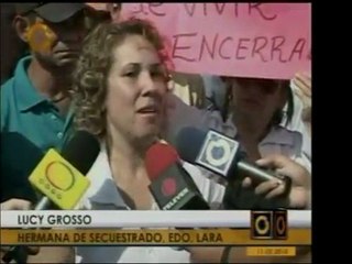 En Carora, edo. Lara, familiares y víctimas del secuestro pr