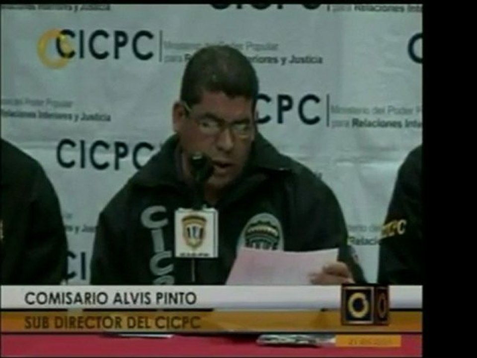 CICP reporta desmantelamiento de las bandas "El Reinaldo", "