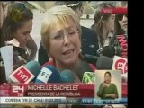 La Pdte. Michelle Bachelet informa sobre la situación actual