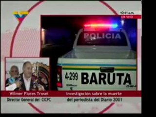 Wilmer Flores, director del CICPC, declara sobre avances en