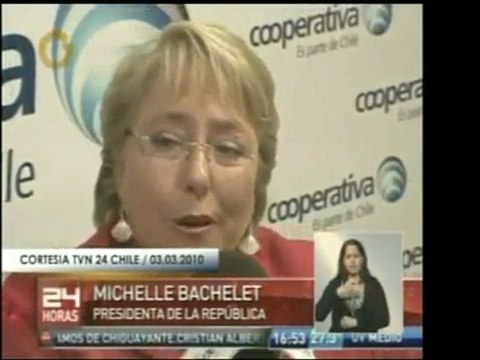 Chile sufrió dos réplicas el día de hoy. Michelle Bachelet d
