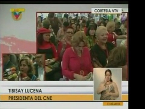 Tibisay Lucena, pdte. Del CNE, dice que candidaturas de los