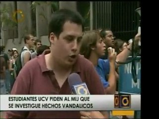 Comisión de estudiantes de la UCV están en el Min. de Interi