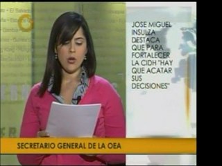 Sec. Gnral. de la OEA, José Miguel Insulza afirma que para f