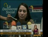 Delsa Solórzano, vocera de UNT, rechaza la detención de Oswa