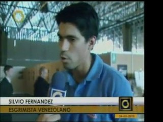 Esgrimista Silvio Fernández, quien debía defender su título