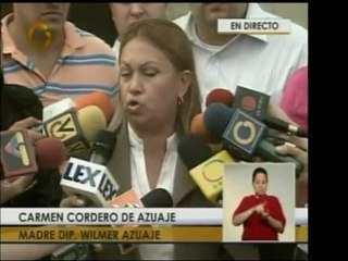 Madre del dip. Wilmer Azuaje informa que la audiencia no ha