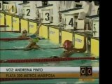 La nadadora Andreína Pinto se declara satisfecha por sus dos