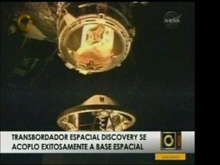 El transbordador espacial Discovery se acopló exitosamente a