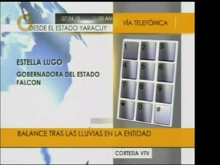 La gob. de Falcón, Estela Lugo, informa que hay 108 personas