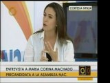 María Corina Machado declara desde el Foro Social Mundial, q