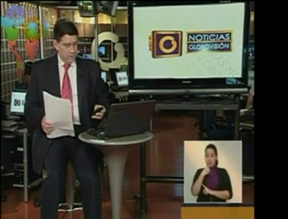 Equipo de Globovisión que entrevistaba a Iván Ballesteros en