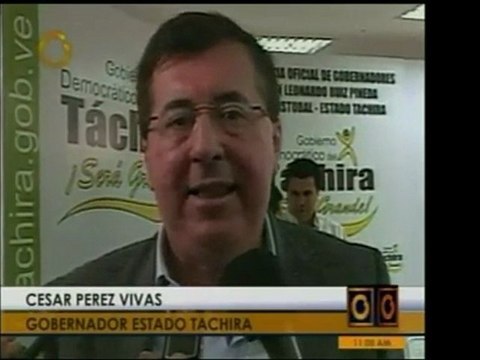 Declaraciones del gob. de Táchira, César Pérez Vivas, quien