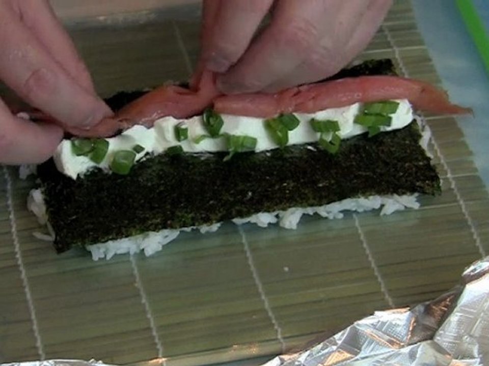 How to Make A Salmon Sushi Roll