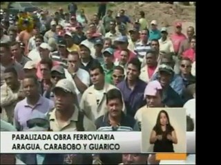 Trabajadores denuncian paralizarión de obra ferroviaria Arag