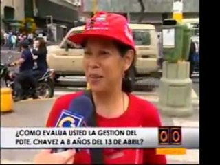 ¿Cómo evalua usted la gestion del presidente Chávez a 8 años