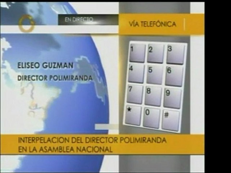 El dir. de Polimiranda, Eliseo Guzmán, declara desde la AN a