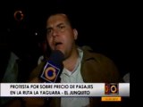 Protesta por sobre precio de pasajes en la ruta La Yaguara -