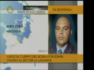 Reporte de las exequias de la esposa de Edwin Valero, desde