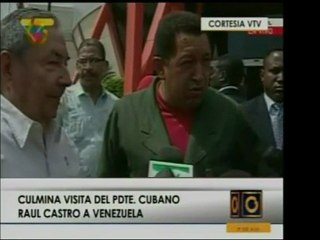 Raúl Castro, dirigente de Cuba, salió esta mañana de Venezue