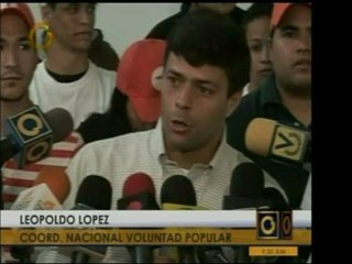 Leopoldo López, de Movimiento Voluntad Popular, llama a resp