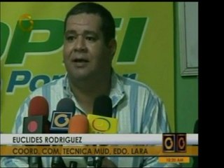 Lara se prepara para las primarias de oposición de este domi