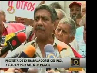 Ex trabajadores del INOS y Cadafe exigen el pago de jubilaci