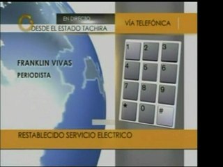 Táchira estuvo a oscuras por 25 minutos por una falla eléctr