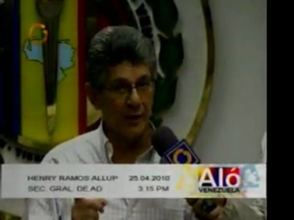 Henry Ramos responde a declaraciones de Henrique Capriles