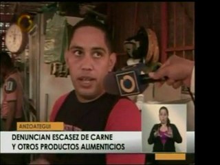 Abastecimiento de carne y otros productos en mercados de Anz