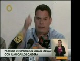 La Mesa de la Unidad Democrática reafirma a Juan Carlos Cald