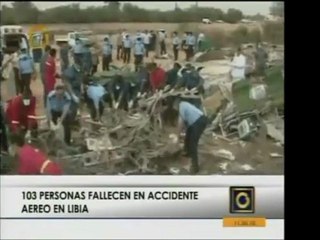 Accidente aéreo en Tripoli, Libia, deja 103 muertos. Un niño