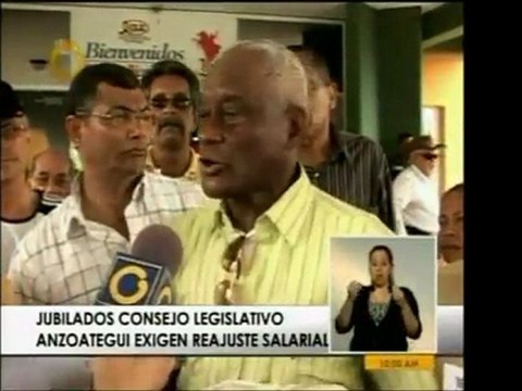 Jubilados del Consejo Legislativo de Anzoátegui reclaman un