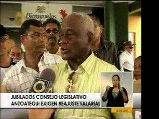 Jubilados del Consejo Legislativo de Anzoátegui reclaman un