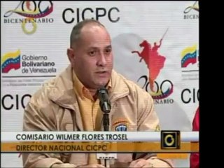 Dir. del CICPC, Wilmer Flores Trosel, informa de la detenció