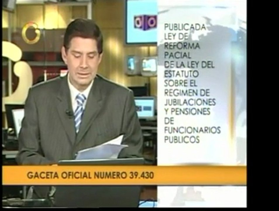 Se publica hoy en Gaceta Oficial la reforma parcial a la Ley