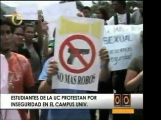 Estudiantes de la Universidad de Carabobo protestan por la i