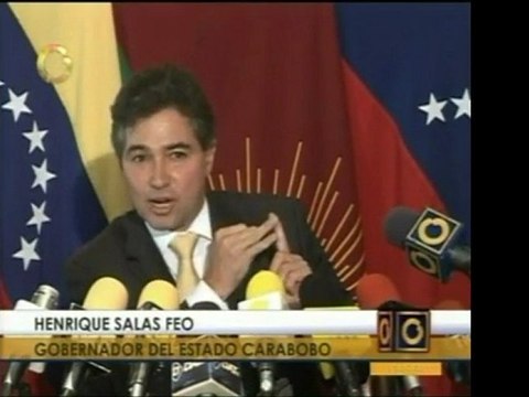 Gobernador de Carabobo, Henrique Salas Feo, denuncia mafias