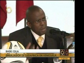 Embajador de Suráfrica habla al país en vísperas del Mundial