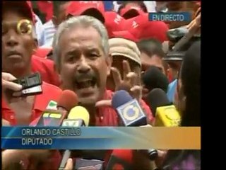 Grupo de socialistas protesta en el edificio de Fedecámaras.