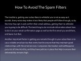 List Building Tips - Avoid The Spam Filters